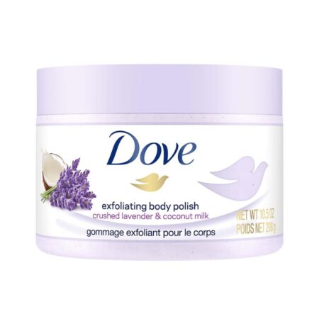 Dove EXFOLIATING BODY POLISH CRUSHED LAVENDER & COCONUT MILK 298G