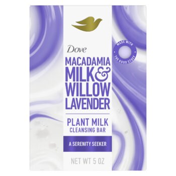 Dove MACADAMIA MILK & WILLOW LAVENDER PLANT MILK CLEANSING BAR 5oz