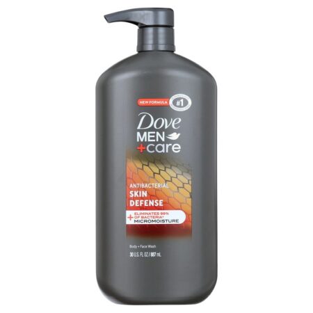 Dove MEN CARE ANTIBACTERIAL SKIN DEFENSE FACE + BODY WASH 887ML