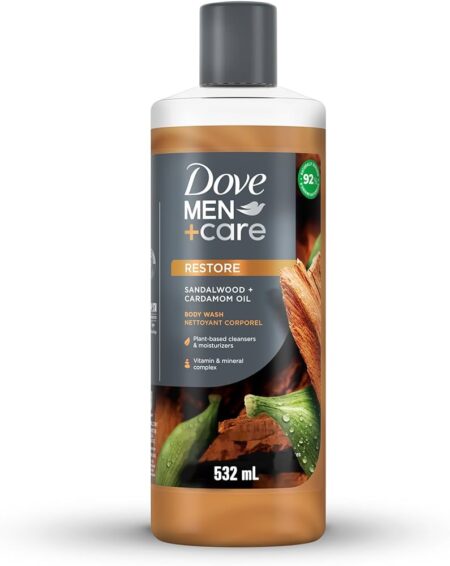 Dove MEN CARE SANDALWOOD + CARDAMOM OIL BODY WASH 532ML