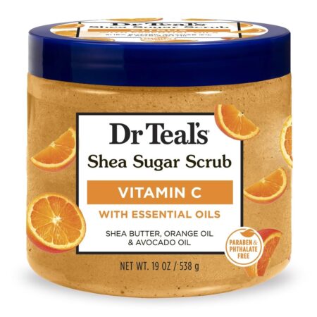 Dr Teal’s SHEA SUGAR SCRUB VITAMIN C WITH ESSENTIAL OIL 558G