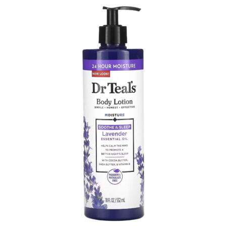 Dr Teal’s SOOTHE & SLEEP BODY LOTION LAVENDER ESSENTIAL OIL 532ML