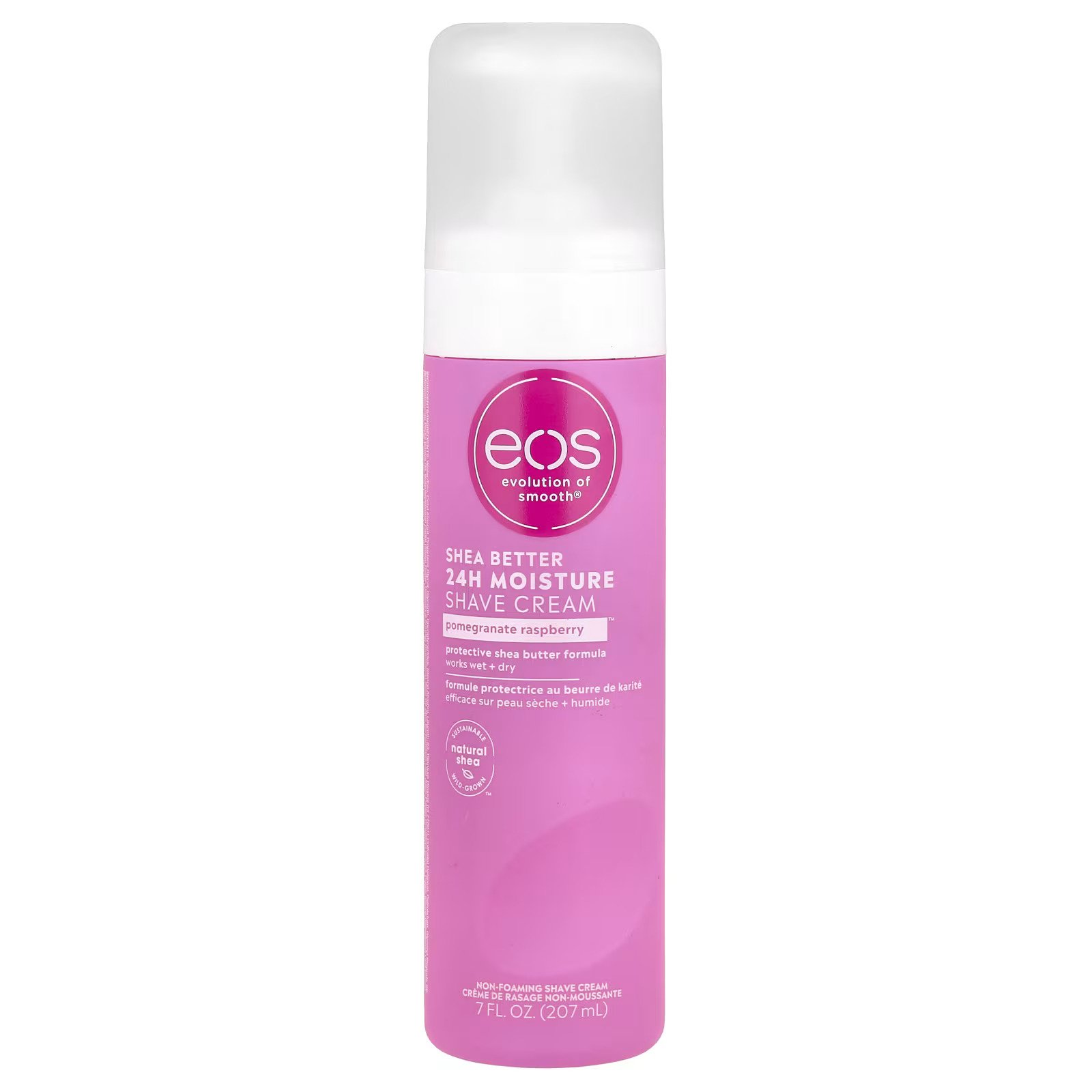 Eos SHEA BUTTER 24H MOISTURE SHAVE CREAM POMEGRANATE RASPBERRY 207ML