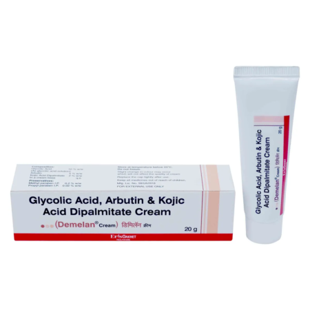 Glenmark Demelan Cream (GLYCOLIC ACID, ARBUTIN & KOJIC ACID DIPALMITATE)