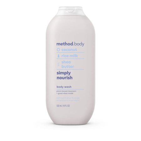 Method BODY COCONUT RICE MILK SHEA BUTTER SIMPLY NOURISH BODY WASH 532ml