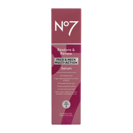 No7 RESTORE & RENEW FACE & NECK MULTI-ACTION SERUM 50ML