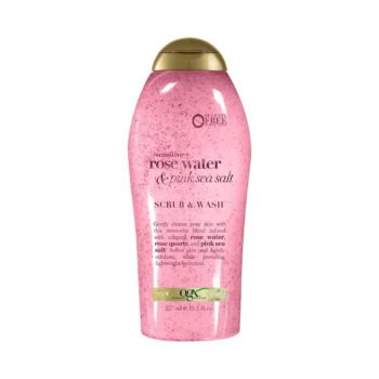 Ogx Beauty SENSITIVE + ROSE WATER & PINK SEASALT SCRUB & WASH 577ML