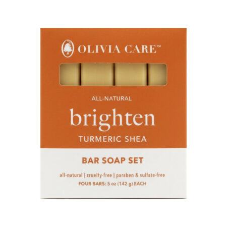 Olivia Care ALL NATURAL BRIGHTEN TURMERIC SHEA BAR SOAP SET X4