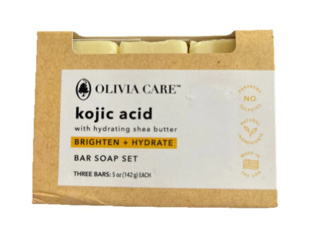 Olivia Care KOJIC ACID BRIGHTEN + HYDRATE BAR SOAP SET X3