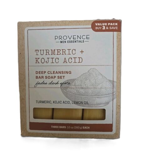 Provence Men Essentials TURMERIC + KOJIC ACID BAR SOAP SET X3