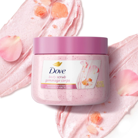 Dove BODY SCRUB White peach & crushed rice 425g