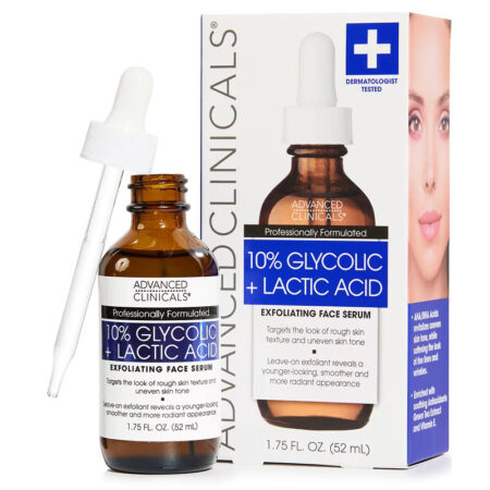 Advanced Clinicals 10% GLYCOLIC ACID + LACTIC ACID SERUM 52ML