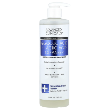 Advanced Clinicals GLYCOLIC ACID+LACTIC ACID CLEANSER 347ML
