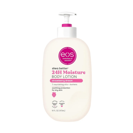 Eos SHEA BUTTER 24H MOISTURE BODY LOTION STRAWBERRY DREAM 473ML