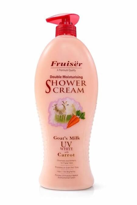 Fruiser SHOWER CREAM GOAT'S MILK UV WHITE WITH CARROT 1000ML