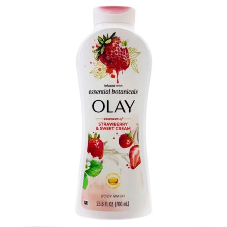 Olay ESSENCES OF STRAWBERRY & SWEET CREAM BODY WASH 700ML