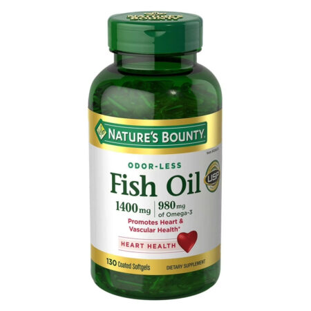 Nature's Bounty ODORLESS FISH OIL 1400MG  x 130